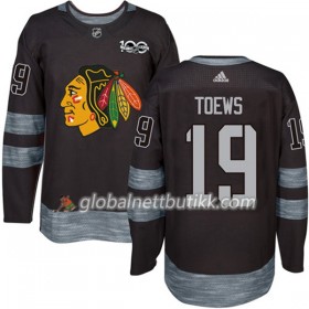 Chicago Blackhawks Hockeydrakt Jonathan Toews 19 1917-2017 100th Anniversary Svart Adidas Authentic - Herre